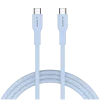 Kabel CANYON OnWire 60CL C-C 60W COLOR Pleciony 1m Jasnoniebieski