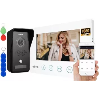 VIDEO INTERCOM EURA VDP-42A3 GAMMA+ biały monitor TUYA