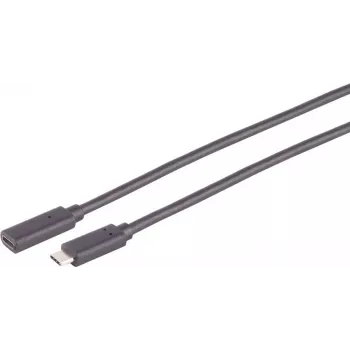 Kabel USB S/CONN 13-44015 USB 3.2 Gen 2x2 0,5 m USB C Czarny