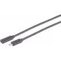 Kabel USB S/CONN 13-44015 USB 3.2 Gen 2x2 0,5 m USB C Czarny