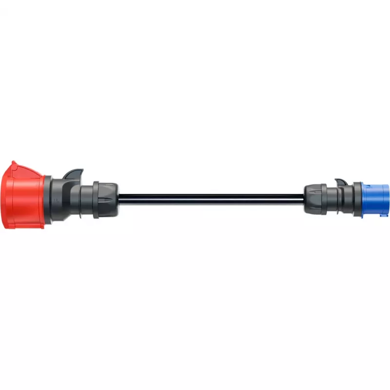 Adapter go-e Gemini flex 22 kW na CEE niebieski 16 A - czarny - prosty - prosty - IP55 - 22 kW - 16 A