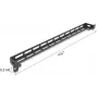 Zestaw montażowy DELOCK 67461 Czarny metal — panel L‑form do szafy rack, 19 cali 0.5U, 50 mm z mocowaniem opasek kablowych