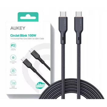 AUKEY CB-KCC101 Kabel nylonowy USB C - USB C 1m