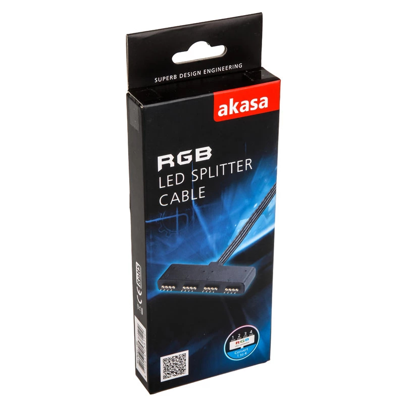 Wewnętrzny kabel zasilający Akasa AK-CBLD02-10BK 0,1 m