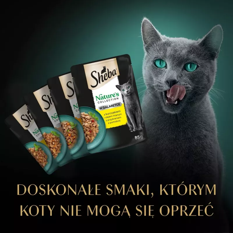 SHEBA Nature's Collection Smaki drobiowe w galarecie - mokra karma dla kotów - 40 x 85g