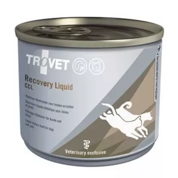 Mokra karma regeneracyjna TROVET Recovery Liquid CCL 190 g — weterynaryjna dieta płynna dla psów i kotów, kurczak, 190 g, wilgotność 87%
