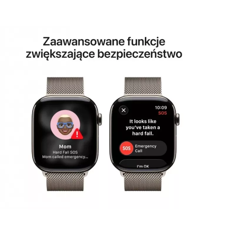 Apple Watch Series 11 GPS + Cellular 42mm Natural Titanium Case z Natural Milanese Loop