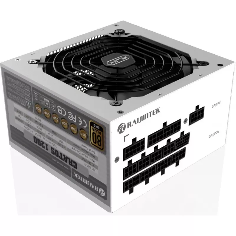 CRATOS 1000 Biały, Zasilacz PC biały, zarządzanie kablami, 1000 Watt