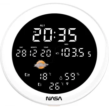 Stacja pogodowa NASA WSP1700 z drewna / Głośnik BT Statek