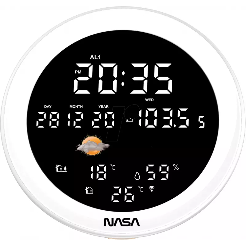 Stacja pogodowa NASA WSP1700 z drewna / Głośnik BT Statek