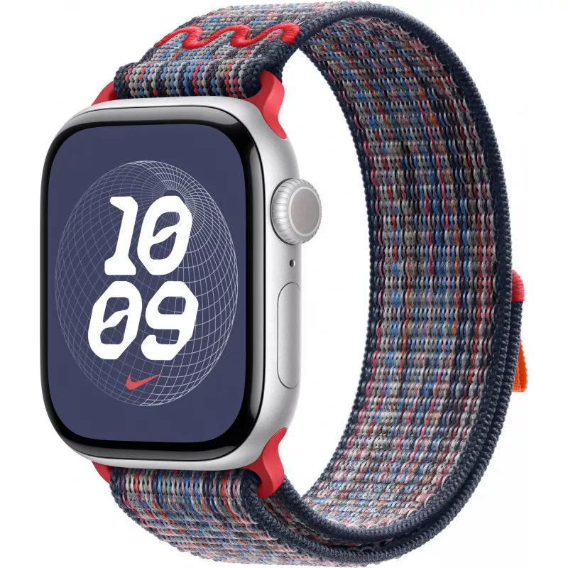 42 mm Niebieski/Czerwony Nike Sport Loop