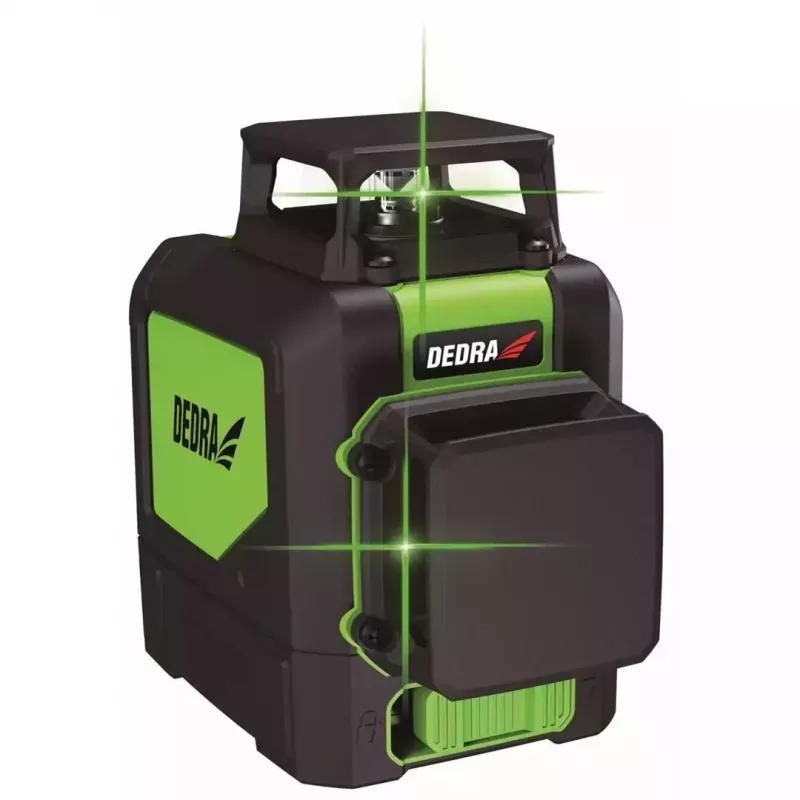 Poziomica laserowa Dedra MC0906 2D zielona wiązka, zasięg 20 m