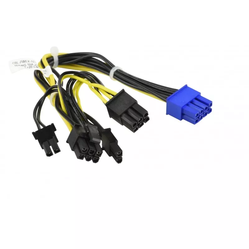 Supermicro - CBL-PWEX-1017 GPU Power Cable - interne Stromversorgung, 8-polig zu 8-poliger PCIe Power (6+2) 20 cm