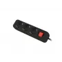 Przedłużacz zasilający Lanberg PS1-03F-0150-BK 1,5 m 3 gniazda AC wewnętrzny czarny