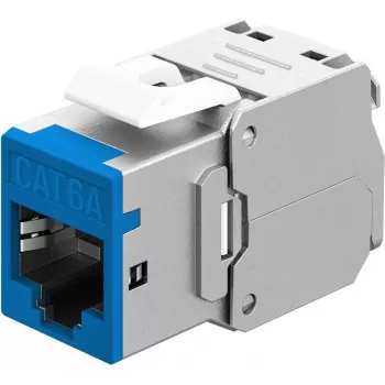 Goobay Keystone-Module RJ45 CAT 6A, STP, cienki, niebieski (77944)