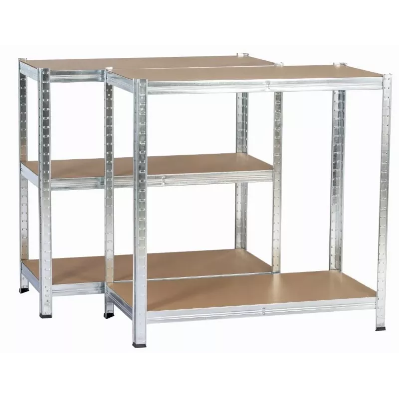 Metalowy regał magazynowy srebrny 180X90X40CM