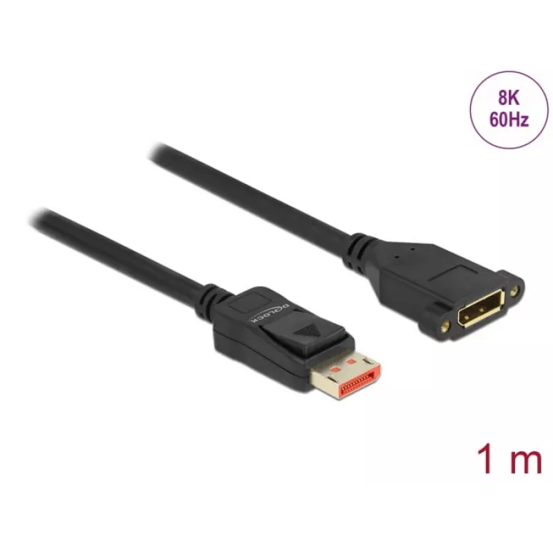 Przedłużacz DisplayPort do montażu w panelu DeLOCK 87095 8K 60 Hz 1 m