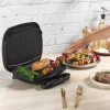 Grill elektryczny Petra PT4366MBLKVDE czarny z nieprzywierającą powierzchnią i regulacją temperatury