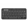 Logitech Pebble Keys 2 K380s - Klawiatura - Bezprzewodowa - Bluetooth LE - QWERTY - Układ nordycki (duński/fiński/norweski/szwedzki) - tonal graphite (920-011879)