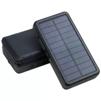 Przenośna bateria PowerNeed ES20000B 20000mAh — 2x USB 5V/2A, 9W, wodoodporna, czarna, 370 g