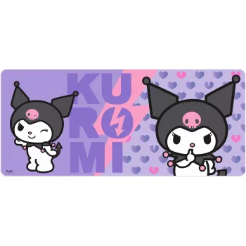 Podkładka pod mysz Kids Euroswan 80x30 cm Hello Kitty Kuromi, duża mata prostokątna do gier/biurka