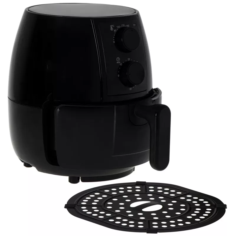 Gorąc powietrzny frytkownica Adler AD 6312 — 2,5 L, 1600 W, czarna, 80–200°C, timer 60 min