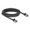 Kabel sieciowy DeLOCK RJ45 Cat.8.1 F/FTP cienki Pro 5m Czarny