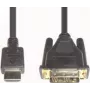 HDMI 3 Video adapter kablowy e+p 2m DVI-D Czarny