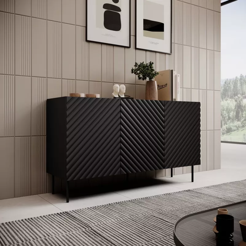 3D2SZ ONDA komoda 150x45x85 czarny