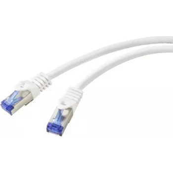 Renkforce RF-6830456 Kabel sieciowy RJ45, kabel krosowy CAT 6a S/FTP 5,00 m biały 1 szt. (RF-6830456)