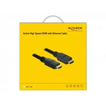 Kabel HDMI DeLOCK 85286 20m Typ A Męski na Męski Czarny