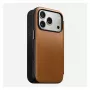Etui z klapką Nomad Modern Leather Folio do iPhone 17 Pro, skóra + aluminium, 6,3 cala (16 cm), Tan, 3 kieszenie na karty