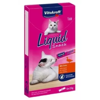 VITAKRAFT Liquid Snack z kaczką - przysmaki dla kotów - 6 x 15g