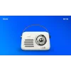 Radio przenośne SAVIO RS-02 — analogowy tuner FM, Bluetooth 5.3, zasilanie USB, 3 W, biały