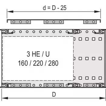 SCHROFF X-ABDECKBL 160/220 84TE 475T Akcesoria - Podstojaki i obudowy (24560083)