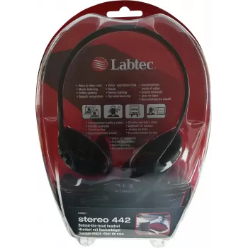 Labtec Stereo 442 - Zestaw słuchawkowy - zakładany z tyłu szyi - przewodowy