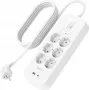 Listwa przeciwprzepięciowa Belkin SRB002VF2M‑V2 — 6 gniazd, kabel 2 m, porty USB‑C i USB‑A