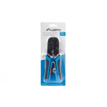 Narzędzie do zaciskania LANBERG NT-0201 do złączy RJ-45, 180 mm, 315 g, czarno-niebieskie