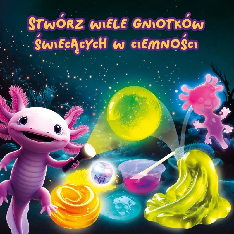 Zestaw Slumi Science - Świecąca piłka antystresowa