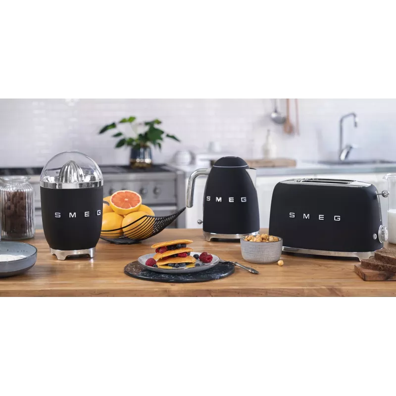 Toster Smeg 50's Style TSF01BLMEU na 2 kromki czarny stal nierdzewna