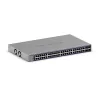 Zarządzalny przełącznik Gigabit Ethernet Netgear GS752TX, 48x RJ-45 10/100/1000, obsługa 10G, 1U do montażu w szafie, szary
