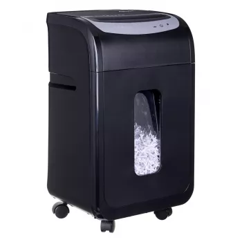 Niszczarka dokumentów ActiveJet ASH-2502C — cięcie krzyżowe P-4, 25 arkuszy, 4x40 mm, kosz 28 l, szerokość szczeliny 22,8 cm, czas pracy ciągłej 30 min