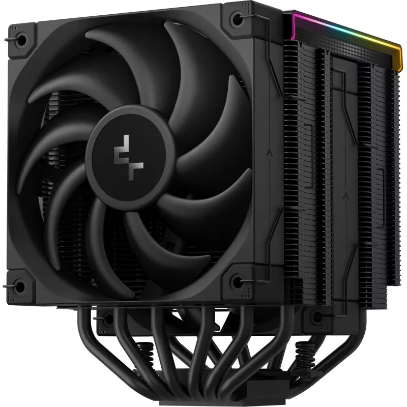 Chłodzenie powietrzne DeepCool AK620 Digital PRO — wentylator 120 mm, 1750 RPM, 25 dB, 12 V, kompatybilne z LGA1700/AM5, czarny