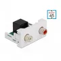Moduł DeLOCK Easy 45 2 x RCA żeński do RJ45 żeński port 22,5 x 45 mm