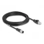 Kabel sieciowy DeLOCK M12 A-kodowany 8-stykowy męski do RJ45 męski Cat5e 5 m Czarny