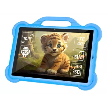 Tablet BLOW KidsTAB10 10,1-calowy pełnowymiarowy tablet, 10,1 cala IPS 1200x1920, Android 12, 4 GB RAM, 64 GB eMCP, 4G (MicroSIM), 6000 mAh, Astral niebieski