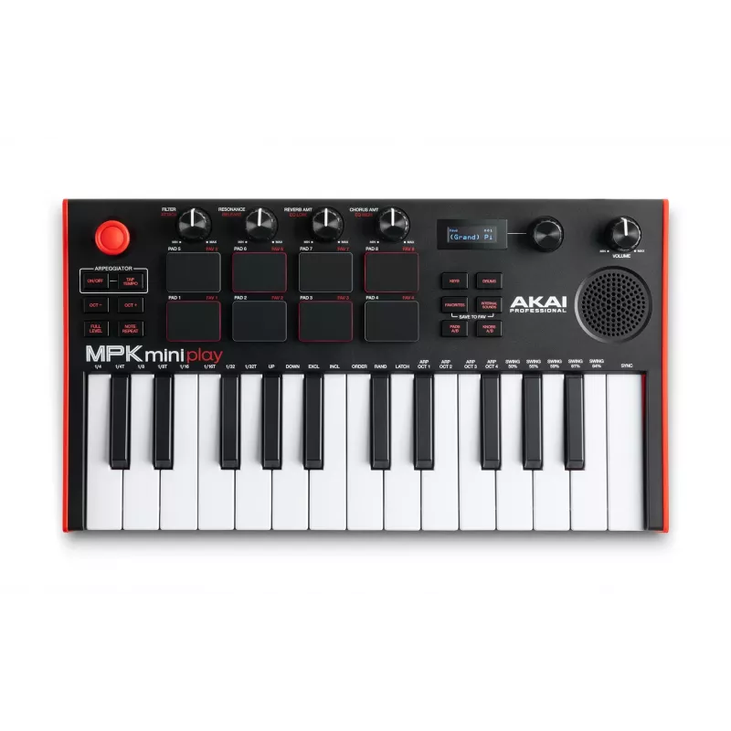 MIDI klawiatura Akai MPK Mini Play Mk3 25 keys USB Czarny czerwony