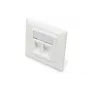 Digitus | Płyta czołowa do modułów Keystone, typ niemiecki, płyta środkowa 50x50 mm, ramka 80x80 mm | DN-93801-1