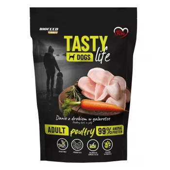 BIOFEED Tasty Dogs Life Poultry - mokra karma dla psów - 500g