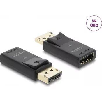 DELOCK Aktywny adapter DisplayPort 1.4 do HDMI 8K z funkcją HDR, zasilany przez USB